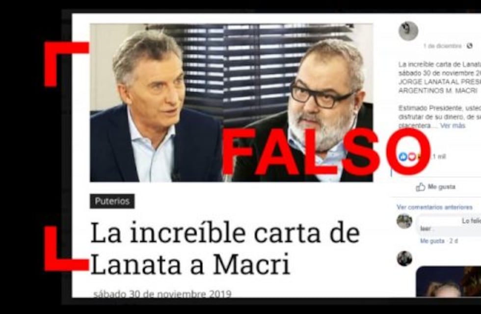 Es falsa la carta de Lanata a Macri que se viralizó en redes sociales