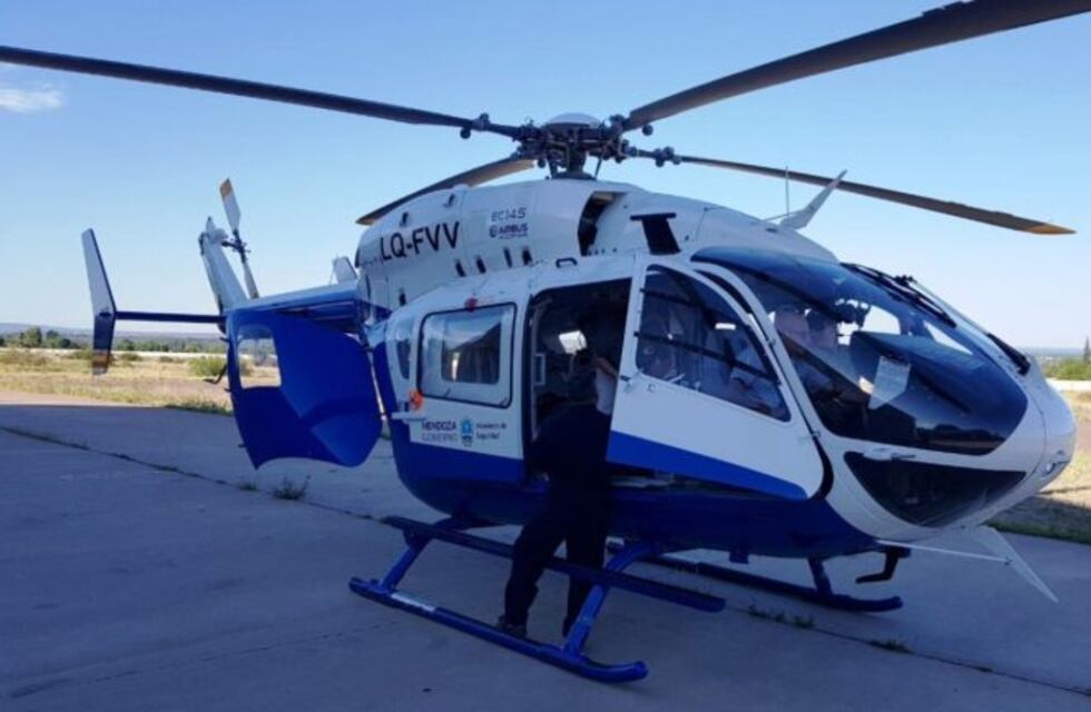 Se instaló un hangar para helicópteros en Rivadavia