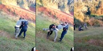 Enfrentamiento entre dos hermanos y la Policía