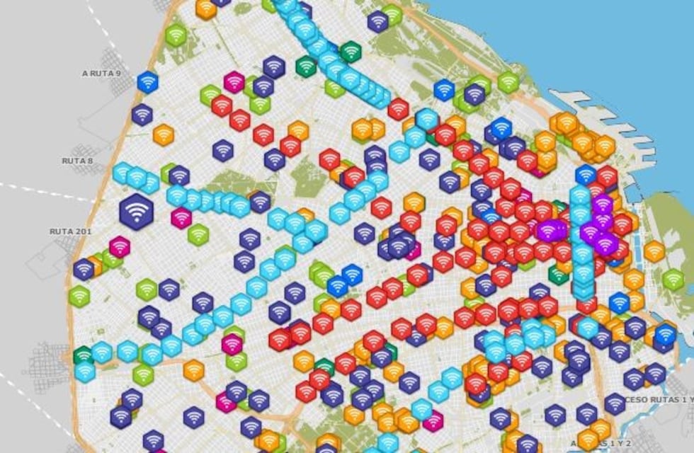 Los puntos de Wifi gratis en la Ciudad de Buenos Aires