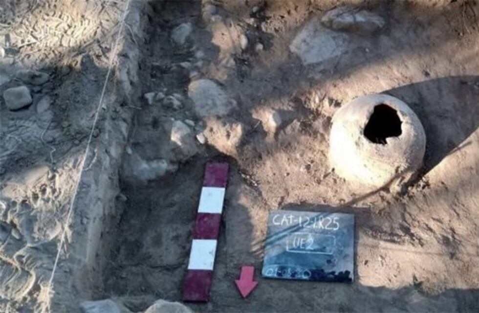 Encontraron una  urna funeraria que pertenecería a la Cultura Sanagasta