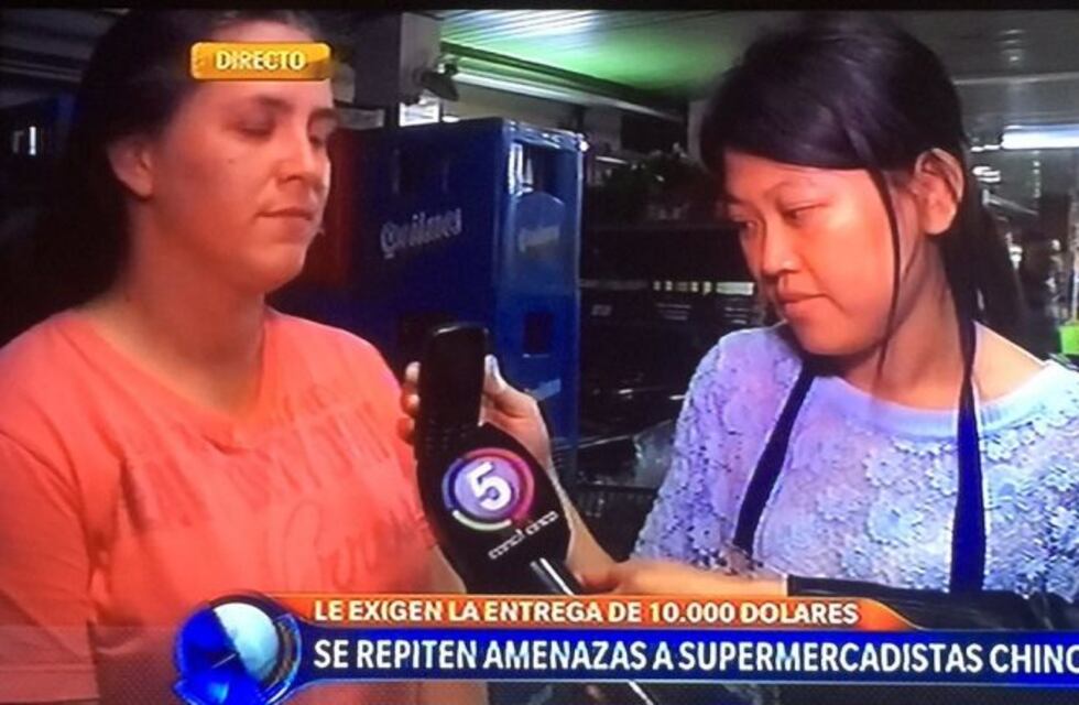 Amenazaron en pleno noticiero a la dueña de un supermercado chino baleado la semana pasada