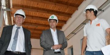 Hugo Juri y Ramón Mestre visitaron las obras del Jardín Maternal Deodoro\u002E