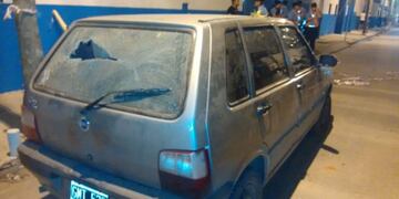 Las agresiones al móvil de Radio Suquía en el partido entre Racing y Estudiantes de San Luis\u002E