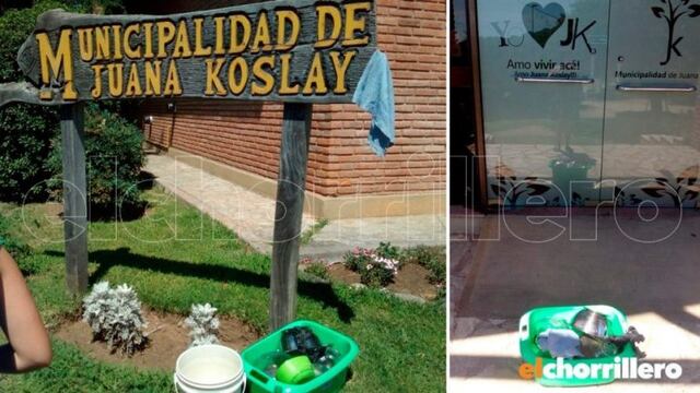 Fue a lavar los platos a la Municipalidad de Juana Koslay\u002E