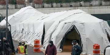 Coronavirus en Estados Unidos: Nueva York instaló una morgue de emergencia\u002E (AFP)