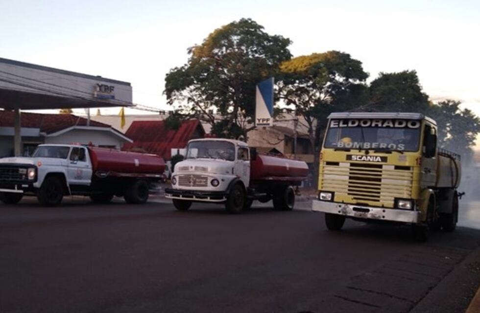 Realizaron un operativo de desinfección en la ciudad de Eldorado