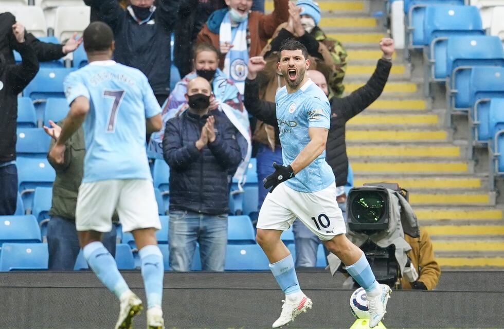 La despedida del Kun: doblete de Agüero en su último partido de Premier League con el Manchester City