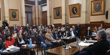 La Libertad Avanza, el PRO y la UCR evitaron dictaminar el DNU de la SIDE (Foto: Comunicación Senado)