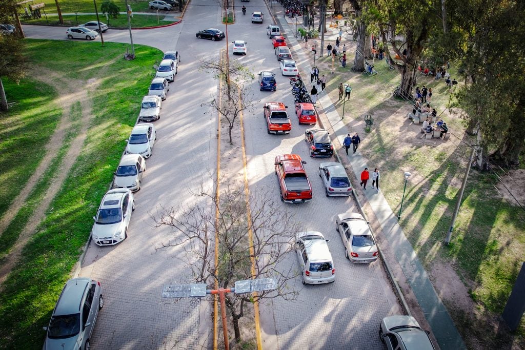 Arroyito primera etapa de la obra de adoquinado en la Avenida de la Costanera