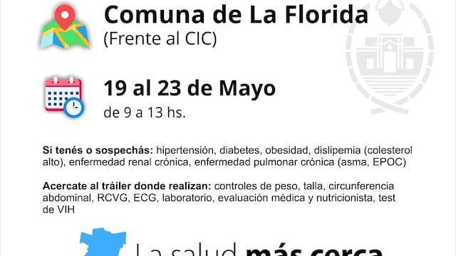 El dispositivo brinda controles, diagnóstico precoz y tratamiento para enfermedades crónicas, sin turno previo.