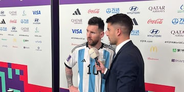 Messi en la entrevista con TyC Sports. (Twitter Gastón Edul).