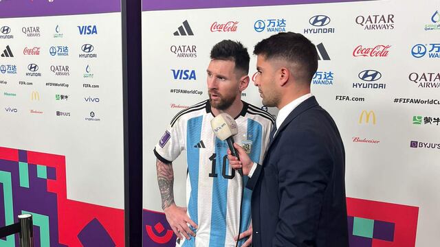 Messi en la entrevista con TyC Sports. (Twitter Gastón Edul).
