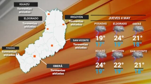 Jueves con cielo gris y continuidad de las inclemencias en Misiones.