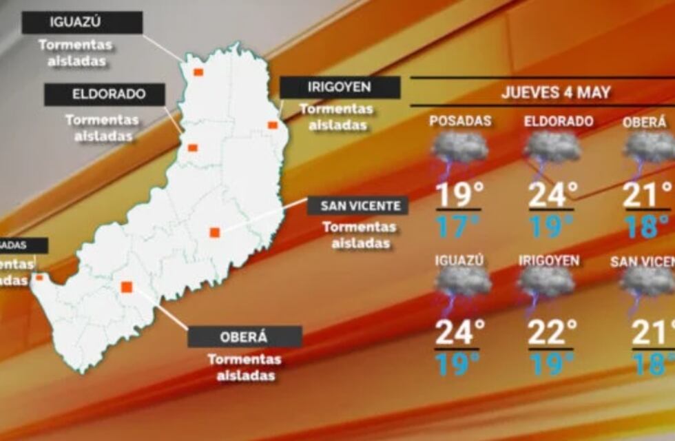 Jueves con cielo gris y continuidad de las inclemencias en Misiones