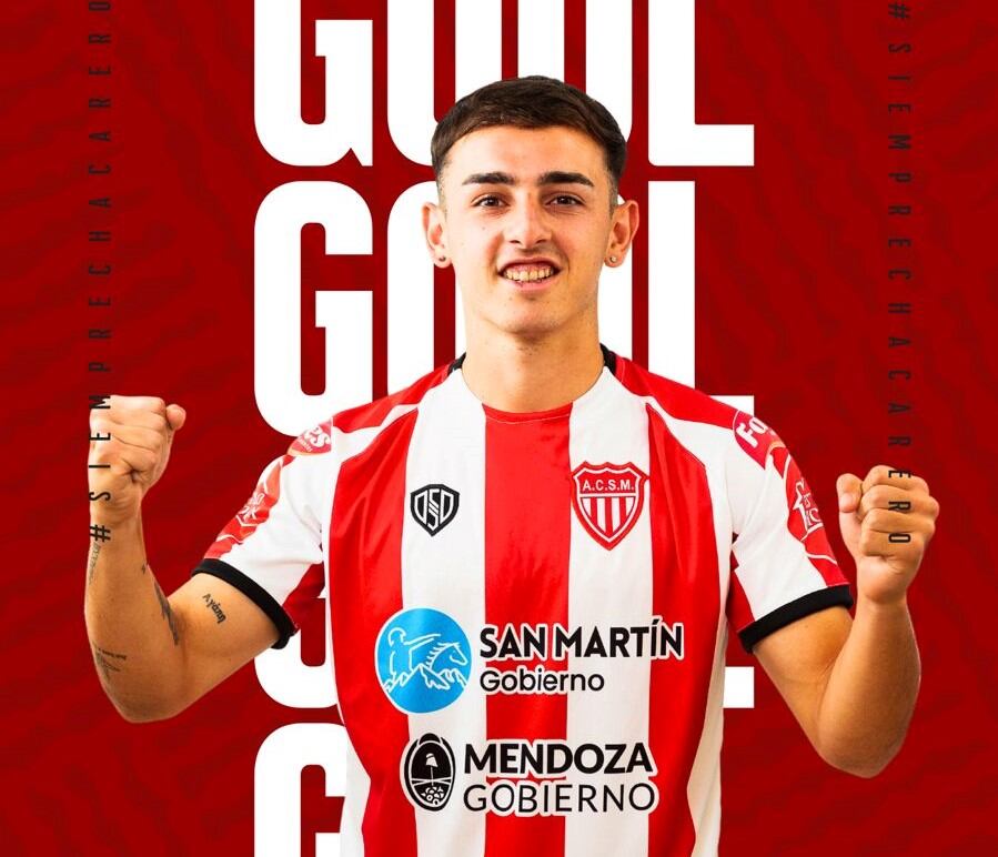 Valentín Mancini, futbolista de Arroyito, San Martín de Mendoza