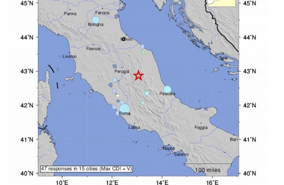 Dos heridos y varios derrumbes tras dos fuertes sismos que sacudieron el centro de Italia