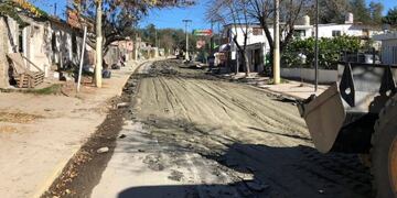 Obras en calle Bútori de la ciudad de Alta Gracia