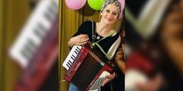 María Inés Vissani sufrió el robo de su acordeón que es \