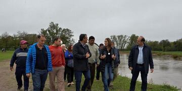Vidal en la visita a las obras