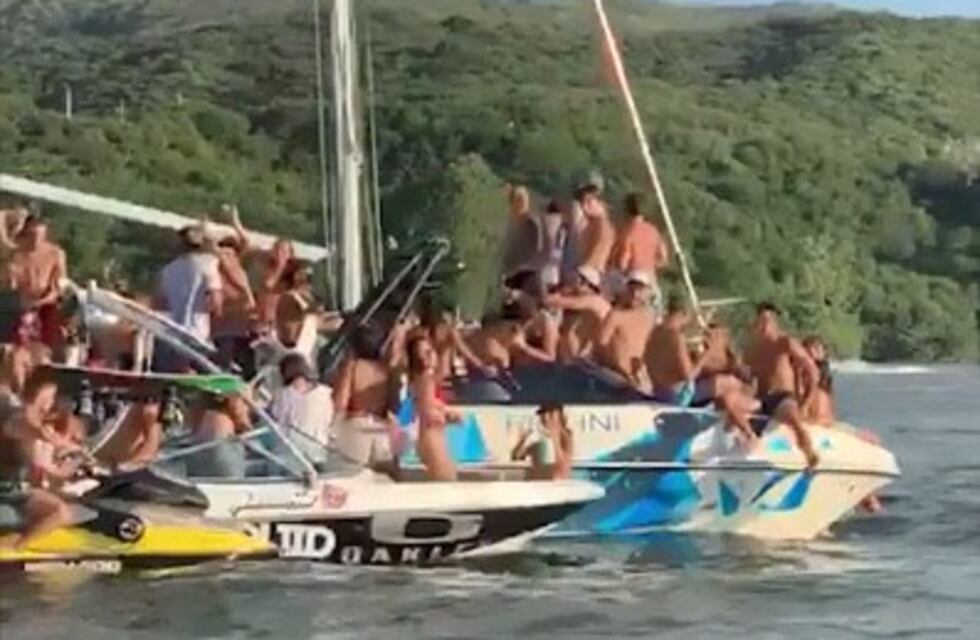 Hicieron un "Fiestón" en el medio del lago San Roque