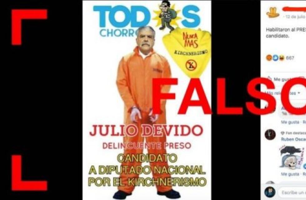 No, Julio de Vido no es candidato a diputado nacional por el Frente de Todos sino por otro partido