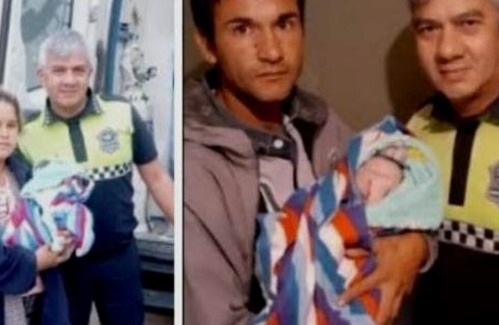 Dos policías ayudaron a una mujer a dar a luz