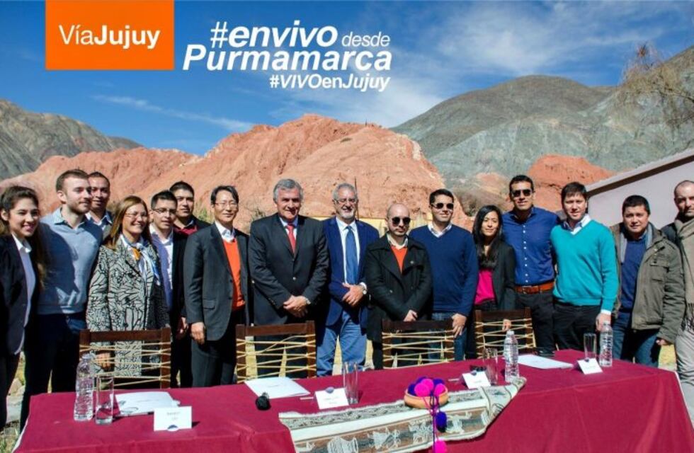 Vía Jujuy en vivo, en Purmamarca con el Presidente y jóvenes emprendedores jujeños