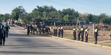 La policía de la provincia desalojó el predio donde encontraron a Abigail