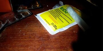 El perro Brahma de la Policía Antinarcotráfico detectó la droga\u002E