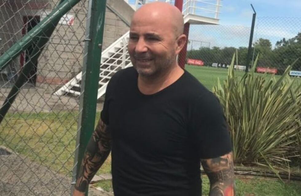 Sampaoli presenció la práctica de River en Ezeiza