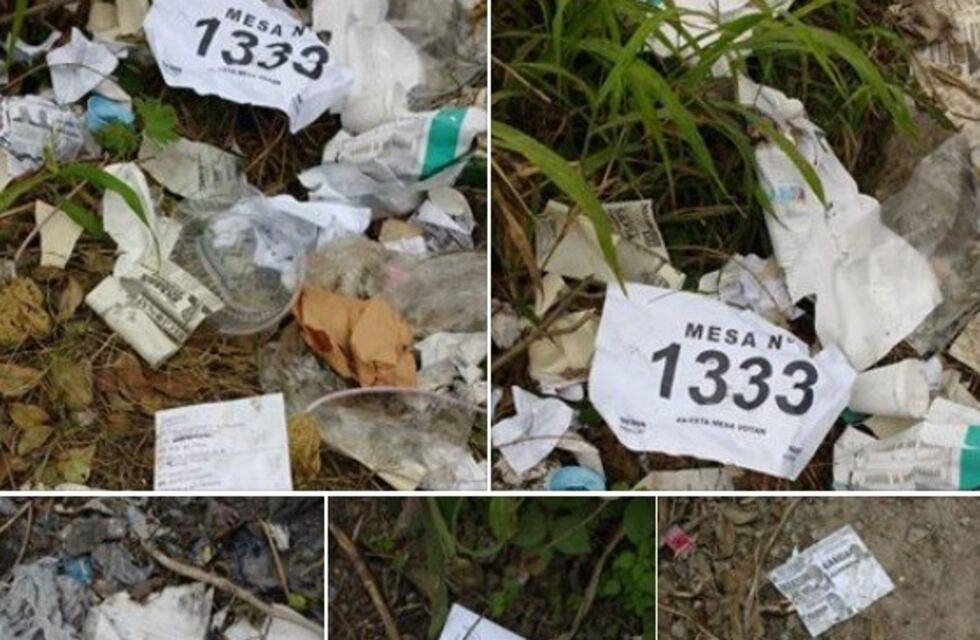 Protestan tras encontrar documentación de los comicios en un basural