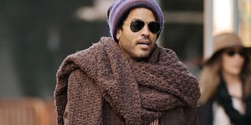 Lenny Kravitz habló sobre su bufanda gigante que se hizo viral