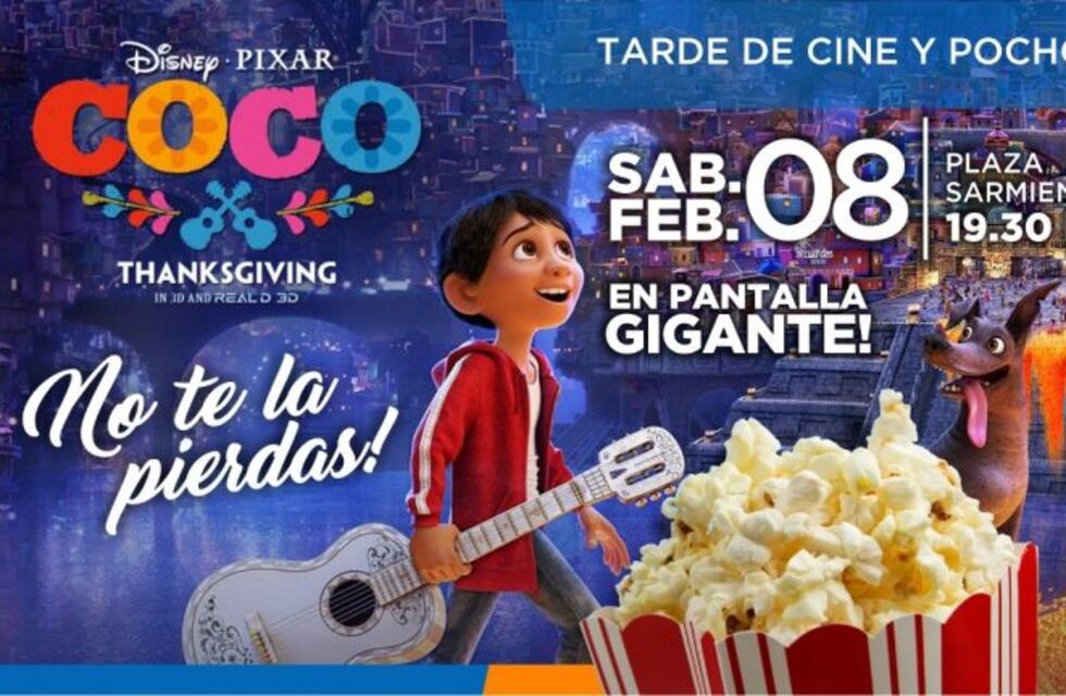 Eldorado: proyectarán la película Coco en la plaza Sarmiento