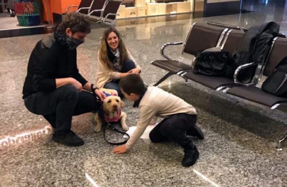 El encuentro más esperado: Ale y Ainda la perra de asistencia