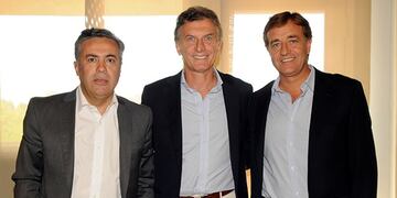 Cornejo, Macri y Suarez