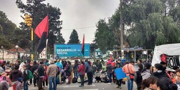 El acampe frente al Ministerio (Foto Javier Sassi)\u002E