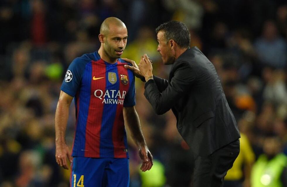 Luis Enrique explotó contra Mascherano en la derrota del Barcelona con Juventus