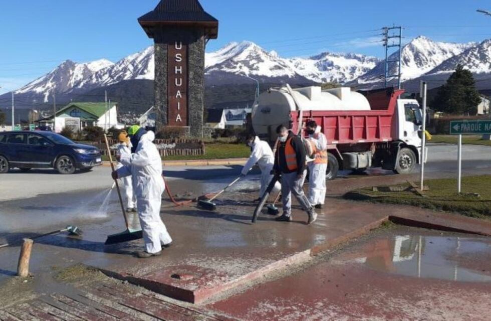 Ushuaia: se realizó un intenso trabajo de saneamiento y desinfección