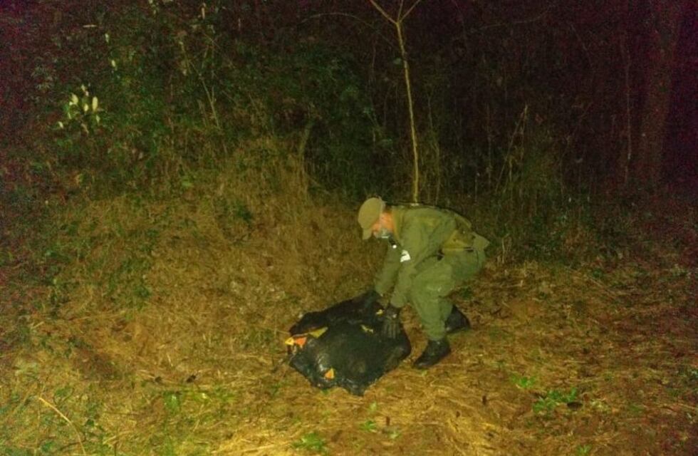 Fueron descubiertos por gendarmes y abandonaron 20 kilos de marihuana