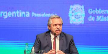 Alberto Fernández en Misiones, cuando anunció la extensión de la cuarentena hasta el 8 de noviembre\u002E (Presidencia)\u002E