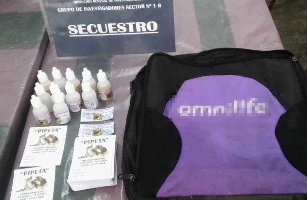Detuvieron a una mujer que vendía productos veterinarios "truchos"