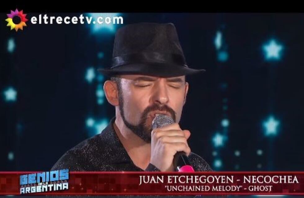 El necochense Juan Etchegoyen cantó en "Showmatch"