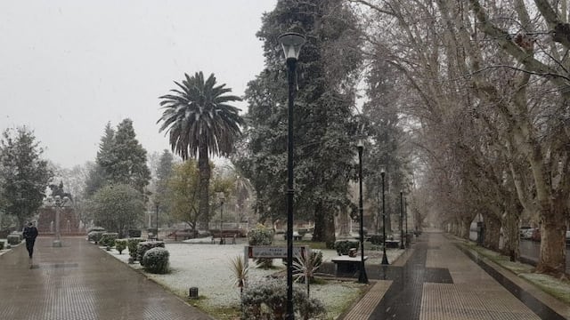 Nieve en San Rafael. Imagen de archivo.