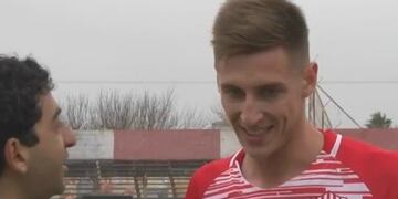 El juvenil convirtió el único tanto del León en el minuto 45 del complemento\u002E (@5RTVSF)