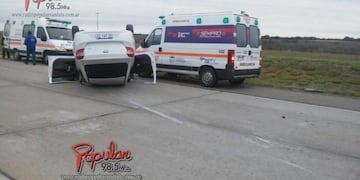 Vuelco en autopista de las Serranías Puntanas