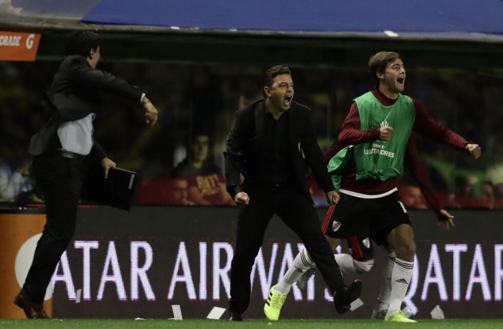 Marcelo Gallardo terminó rápido la conferencia de prensa para ir a festejar