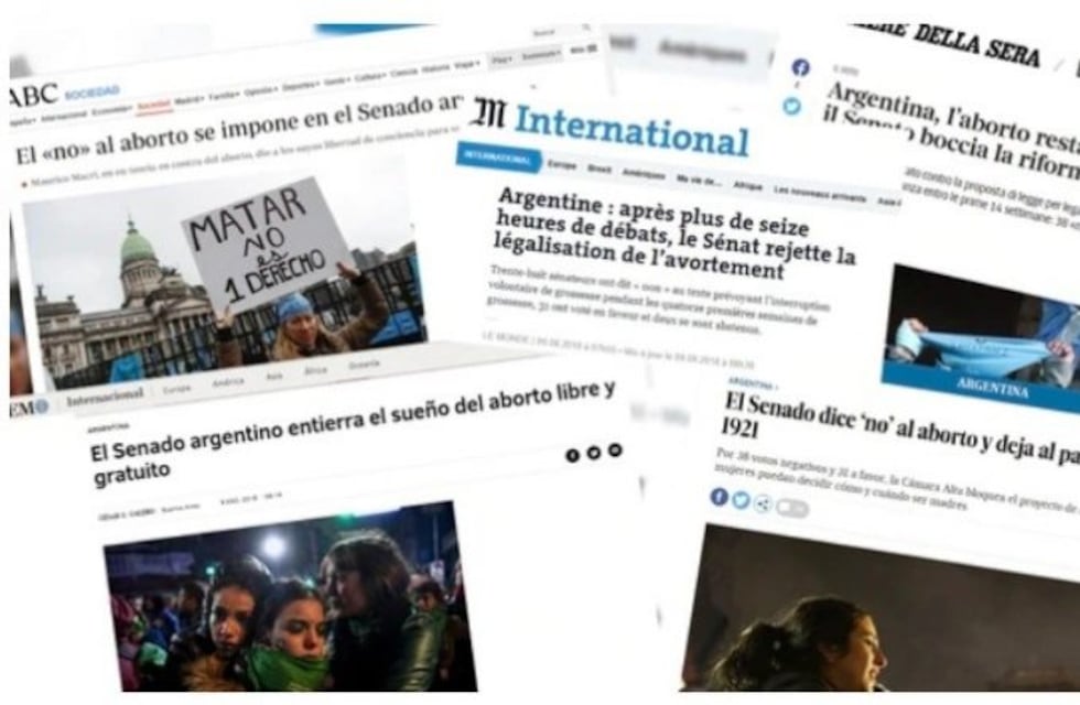 Los medios del mundo hablaron del rechazo al proyecto del aborto