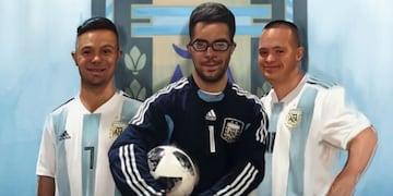 Javier Fernández, arquero cordobés de la selección argentina de futsal Síndrome de Down\u002E