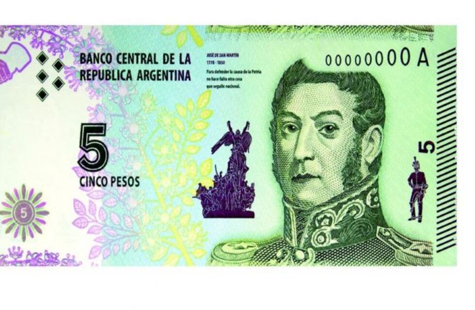 En febrero dejarán de circular los billetes de 5 pesos